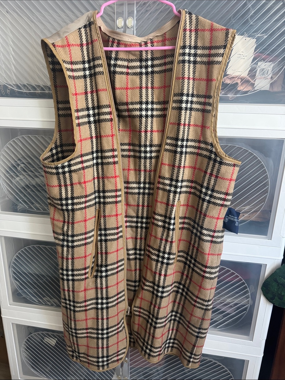 Classic Burberrys vintage jacket liner or vest XL
